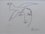 PABLO PICASSO / VREDESDUIF / ZW-W LITHO / 30x40cm / PASSE, Antiek en Kunst, Ophalen of Verzenden