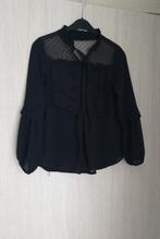Zwarte blouse met kant maat 36, Kleding | Dames, Blouses en Tunieken, Ophalen of Verzenden, Zo goed als nieuw, Maat 36 (S), Zwart