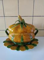 Vintage keramische majolica Terrine Maïs. Portugal, Ophalen of Verzenden