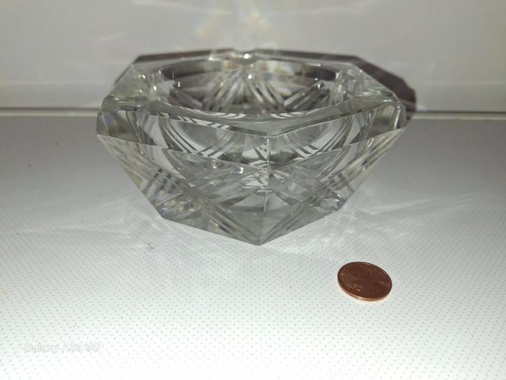 VINTAGE oude kristallen asbak, Antiek en Kunst, Antiek | Glaswerk en Kristal, Ophalen of Verzenden