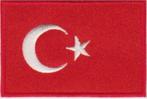 Turkije vlag stoffen opstrijk patch embleem #1, Verzenden, Nieuw