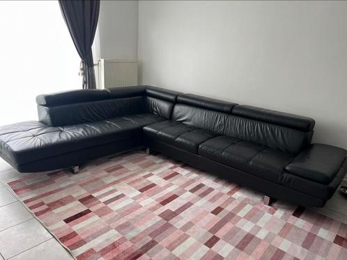 Moderne L-vormige leren zetel, Huis en Inrichting, Zetels | Complete zithoeken, Nieuw, Leer, Ophalen