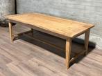 Authentieke boerentafel - 217 x 96 cm + 77 cm hoog, Eikenhout, 200 cm of meer, Vijf personen of meer, Rechthoekig