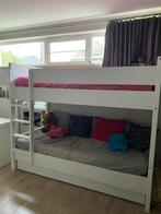 Stapelbed, Ophalen, 90 cm, Eenpersoons, Wit