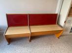Vintage houten zitbank jaren 50/60, Antiek en Kunst, Ophalen