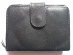 Lederen portemonnee met portemonnee 8 x 10,5 cm, Ophalen of Verzenden, Gebruikt, Zwart, Leder