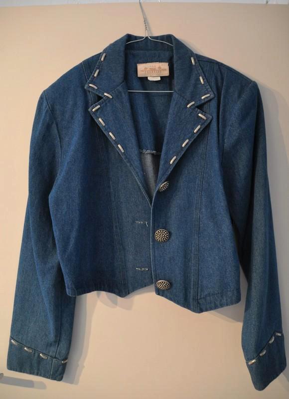 Veste en jeans femme – Taille 38 – Made in USA, Kleding | Dames, Jasjes, Kostuums en Pakken, Zo goed als nieuw, Maat 38/40 (M)