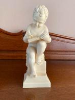 Figurine classique en albâtre d'un garçon qui écrit, Enlèvement ou Envoi
