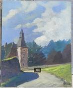 huile sur panneau signe monique massin, Antiquités & Art, Enlèvement ou Envoi