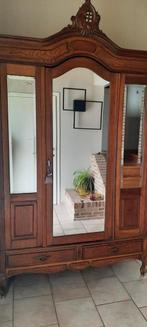 Volledige slaapkamer.Hal-kleerkast,bed,commode,nachtkastje, Antiek en Kunst, Ophalen