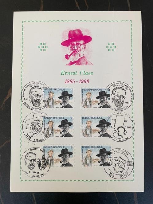 Herdenkingskaart - Ernest Claes 1985 - eerste dagstempel, Postzegels en Munten, Brieven en Enveloppen | België, Overige typen