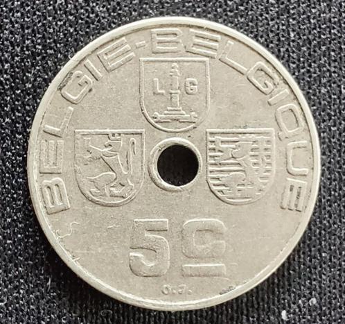 Belgium 1939 - 5 Cent VL/FR - Leopold III - Morin 468/FDC, Timbres & Monnaies, Monnaies | Belgique, Monnaie en vrac, Envoi