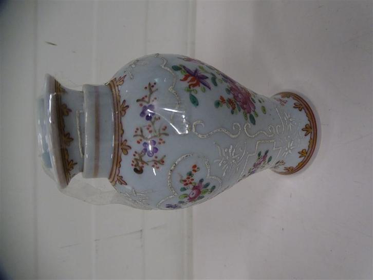 A6124. Handbeschilderde Chinese Porseleinen dekselvaas [Edmé, Antiek en Kunst, Antiek | Vazen, Ophalen of Verzenden