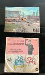 Expo 1958 - Disque 45 tours et carte postale disque 45 tours, Collections, Utilisé, Enlèvement ou Envoi