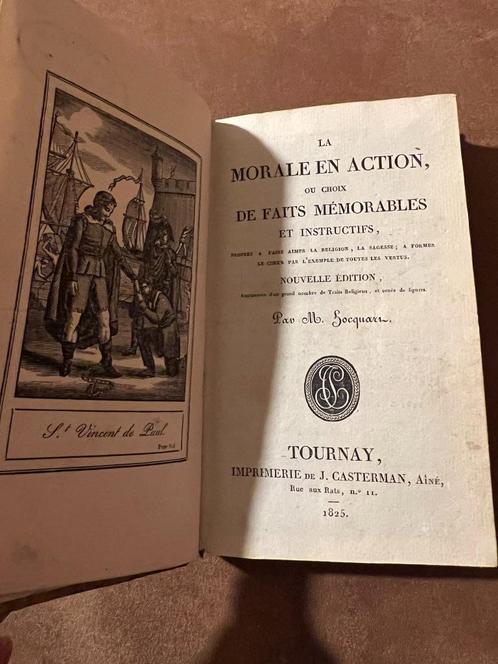 Carnet ancien : La morale en action *1825*, Antiquités & Art, Antiquités | Livres & Manuscrits, Enlèvement ou Envoi