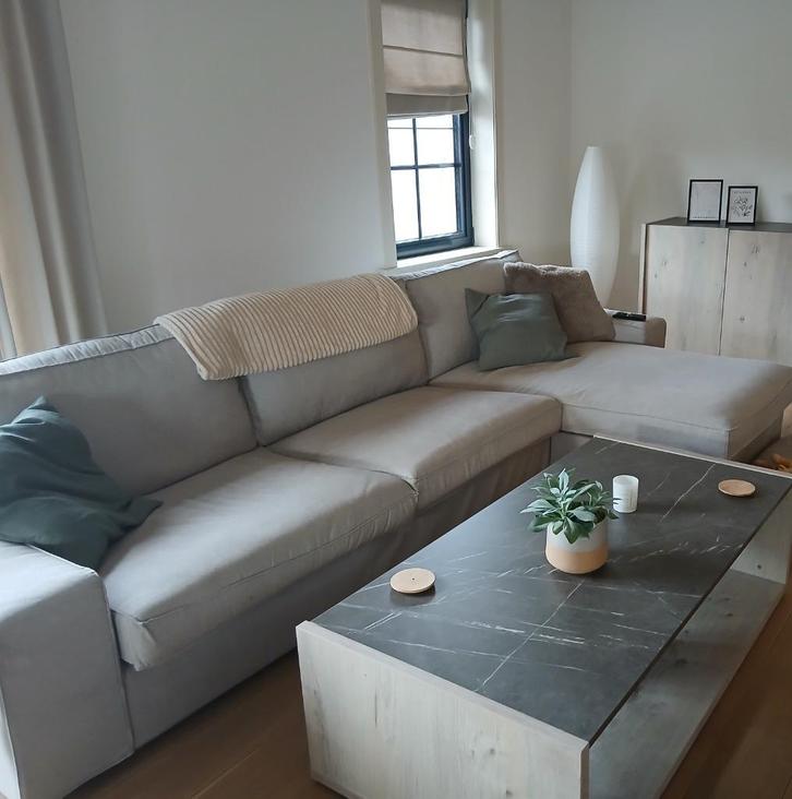 Driezit ikea kivik lichtgrijs, Huis en Inrichting, Zetels | Complete zithoeken, Zo goed als nieuw, Stof, Ophalen