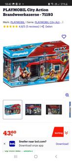 Playmobil city action brandweerkazerne met heli, Kinderen en Baby's, Ophalen, Gebruikt, Complete set