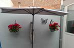 halve balcon parasol met Voet !!, Ophalen, Zo goed als nieuw