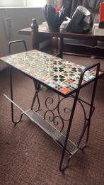 Vintage bijzettafel mozaïek, Ophalen, Gebruikt
