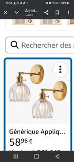 2 Appliques murales, Enlèvement, Neuf, Verre, Art déco