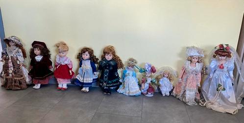 Magnifique lot de 10 poupées en porcelaine, vintage, TB état, Collections, Poupées, Comme neuf, Poupée, Réaliste ou Reborn