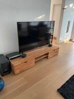 Laag tvmeubel teak, Huis en Inrichting, Kasten |Televisiemeubels, Ophalen, Zo goed als nieuw