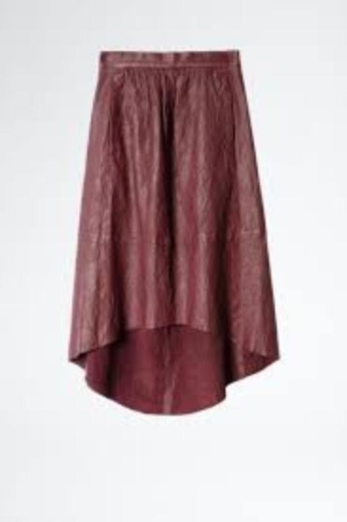 ZGAN lamslederen rok Zadig & Voltaire, kreukleder, Kleding | Dames, Rokken, Zo goed als nieuw, Maat 34 (XS) of kleiner, Overige kleuren