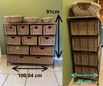 Rieten kast, Huis en Inrichting, Ophalen, Overige materialen, 100 tot 150 cm, 5 laden of meer