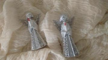 Vintage kerstengeltjes - set van 2 stuks beschikbaar voor biedingen
