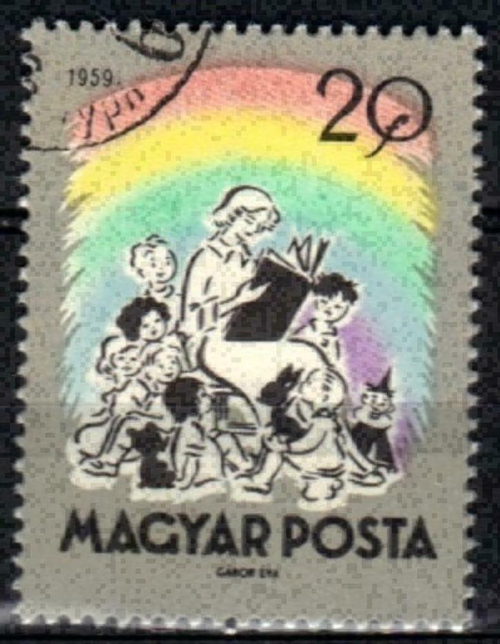 Hongarije 1959 - Yvert 1327 - Fabels (ST), Postzegels en Munten, Postzegels | Europa | Hongarije, Gestempeld, Verzenden