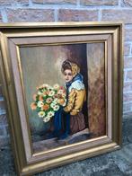 Schilderij bloemenmeisje, Antiek en Kunst, Ophalen