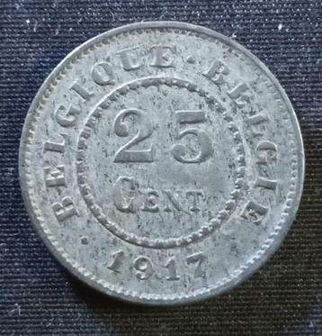 25 cent 1917 FR/VL - Albert I beschikbaar voor biedingen