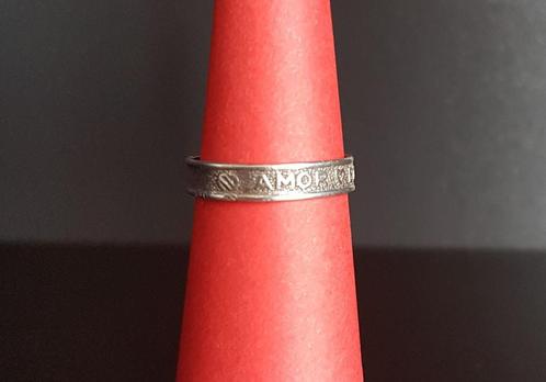 Zilveren Ring 925 zilver Amor Eterno ringmaat 21 m valentijn, Bijoux, Sacs & Beauté, Bagues, Argent, Argent, Enlèvement ou Envoi