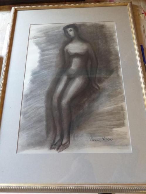 DEVOS, Pierre, grote houtskooltekening te koop 125 €, Antiek en Kunst, Kunst | Schilderijen | Klassiek, Ophalen