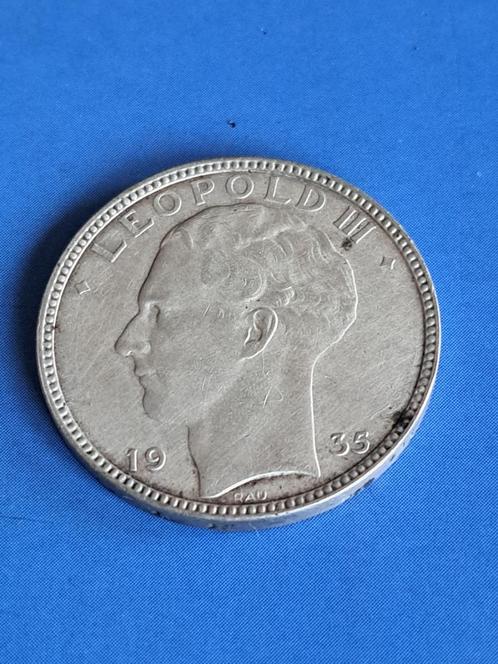 1935 België 20 frank in zilver positie B, Postzegels en Munten, Munten | België, Losse munt, Zilver, Zilver, Verzenden
