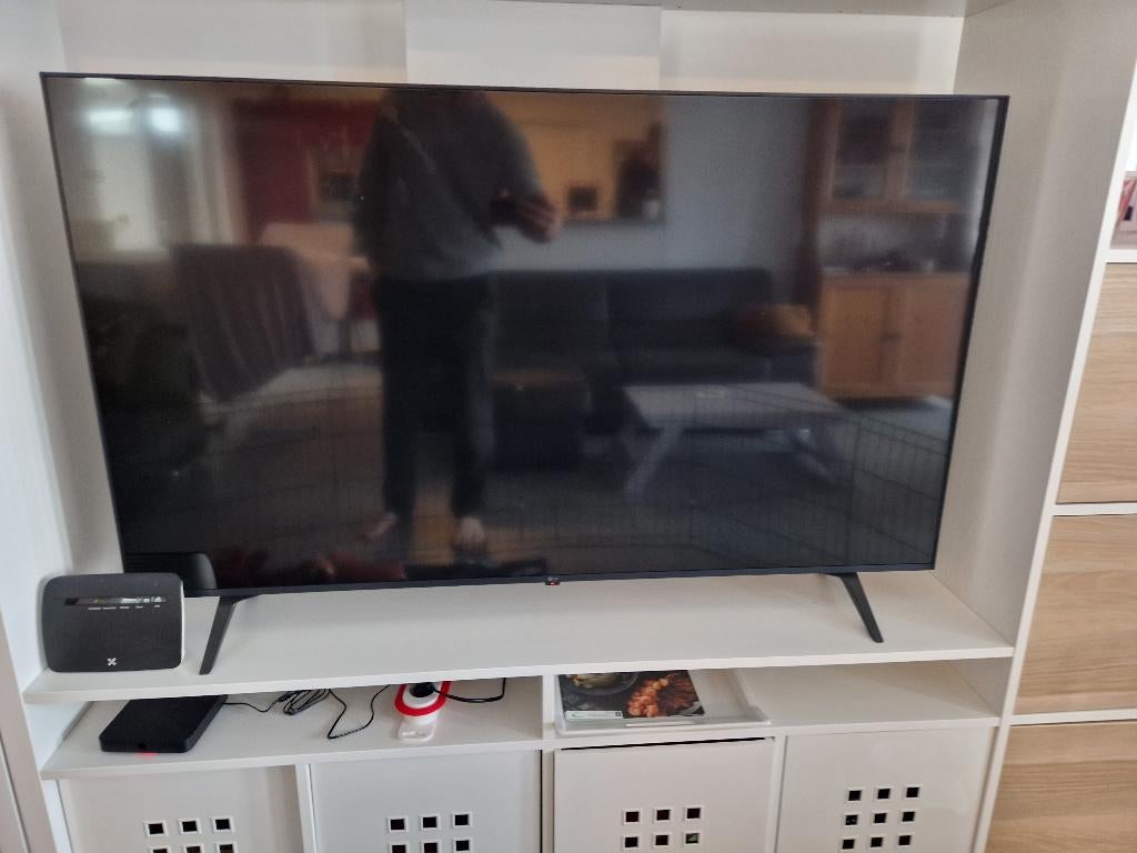 LG 55 inch TV met barst, Audio, Tv en Foto, Televisies, Gebruikt, QLED, 100 cm of meer, LG, Smart TV, Ophalen