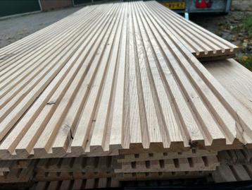 Eiken lattenwand planken te koop. Massief 185x19 mm 230/370L disponible aux enchères