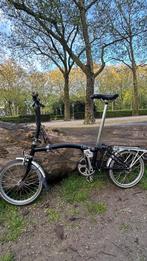 Brompton zwarte S6R 6-versnellingen sportversie Brooks, Fietsen en Brommers, Ophalen, Brompton, 14 tot 16 inch, Versnellingen