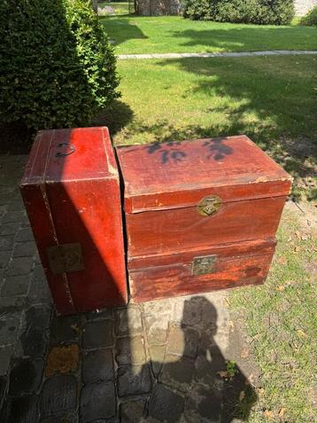 3 Antieke chinese kisten beschikbaar voor biedingen