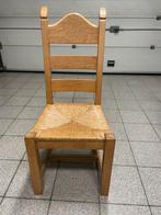 6 stoelen volle eik met rieten zitting, Huis en Inrichting, Stoelen, Ophalen, Gebruikt, Hout, Vijf, Zes of meer stoelen