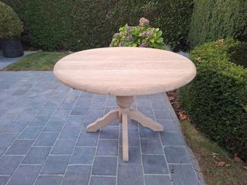 Volledig massief eiken verlengbare ronde eettafel.  beschikbaar voor biedingen