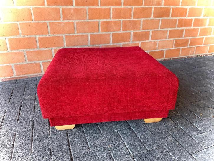 Poef in stof / 90x90cm / nieuwe staat, Huis en Inrichting, Zetels | Voetbanken en poefs, Zo goed als nieuw, Stof, Ophalen