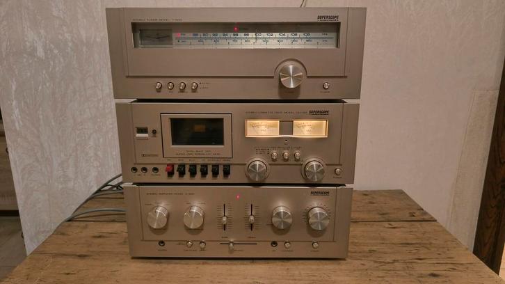 superscope set, Audio, Tv en Foto, Stereoketens, Zo goed als nieuw, Cassettedeck, Ophalen of Verzenden