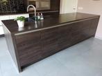 Volledige keuken met eiland incl apparatuur!!, Ophalen, Gebruikt, Bruin, Dubbelwandige keuken