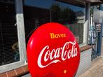 Grand bouton publicitaire en émail Coca Cola, Enlèvement, Utilisé, Panneau publicitaire