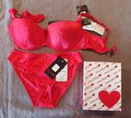 Balconette avec panties (différentes tailles), Ewa Bien, Ophalen of Verzenden, Rood, Setje