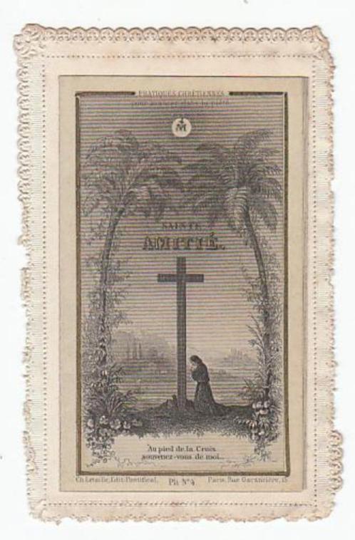Canivet dentelle système 6 gravures Sainte Amitié St Basile, Verzamelen, Bidprentjes en Rouwkaarten, Bidprentje, Verzenden