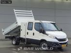 Iveco Daily 35C14 Open Laadbak met Kist Dubbel Cabine Dubbel, Auto's, 100 kW, Stof, Gebruikt, Euro 6
