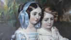Kleurlitho in kader: "Frère et Soeur" 1848, Ophalen, Zo goed als nieuw