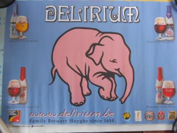 affiche delirium 42 x 31 roze olifant